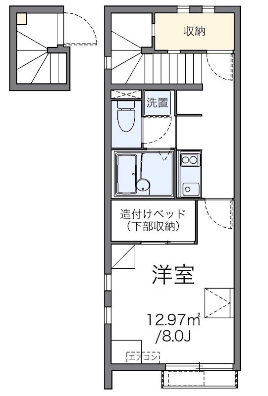 レプロットⅢ 202号室 間取り