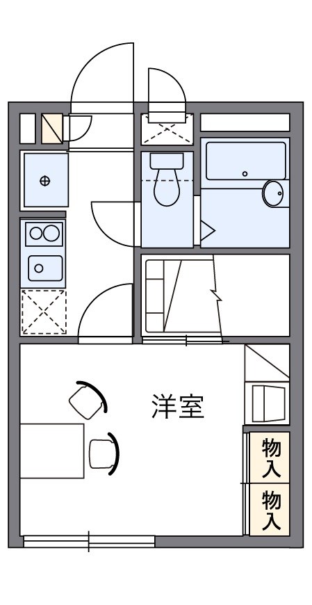 シャンブル壱番館 107号室 間取り