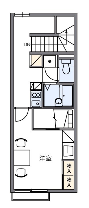 メイプルコートⅠ号館 206号室 間取り