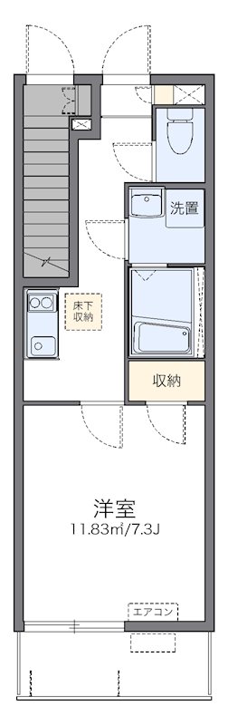 白樺Ⅴ 103号室 間取り