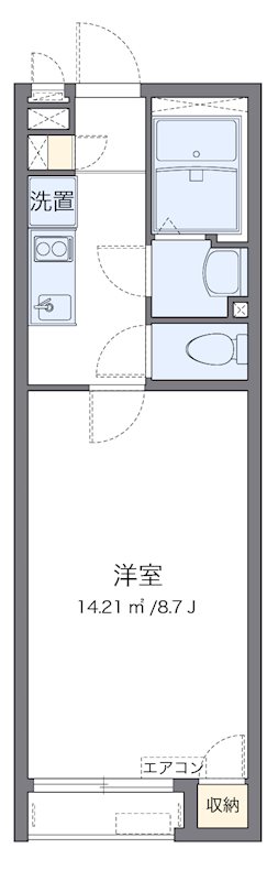 フィークス 103号室 間取り