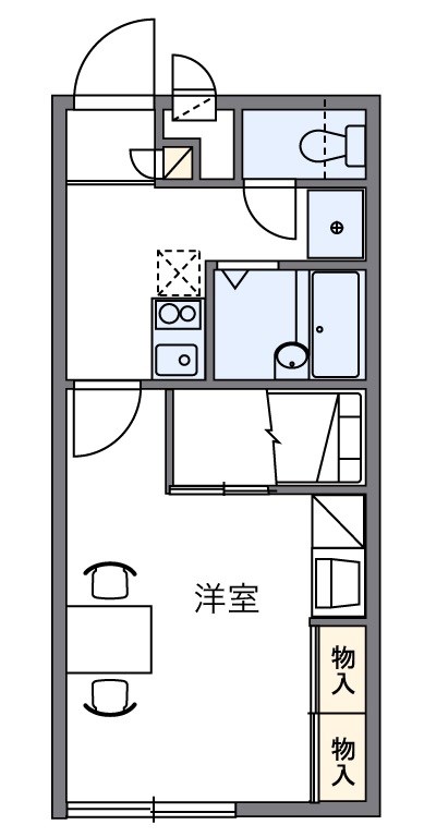 グリーンヒルズライフ 106号室 間取り