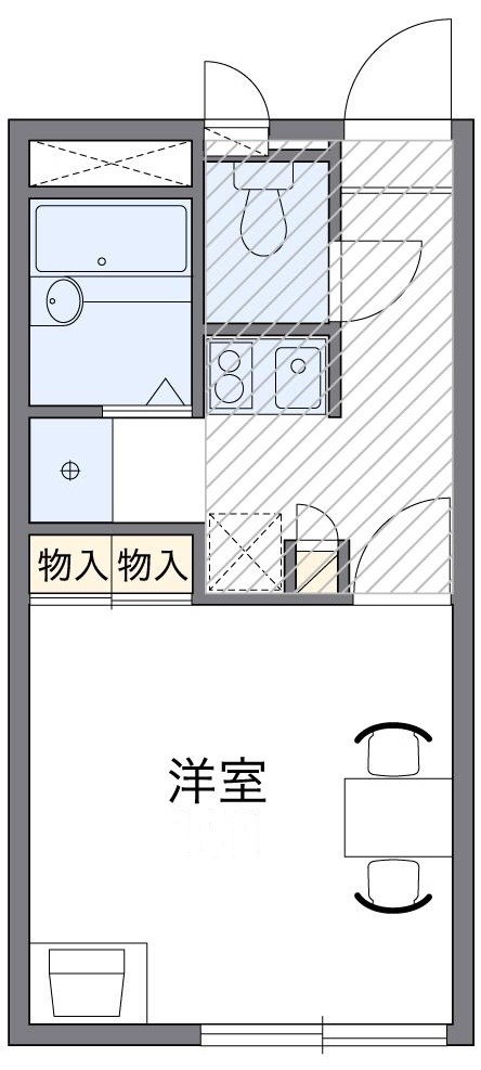 カームＹＯＳＨＩＤＡ 102号室 間取り