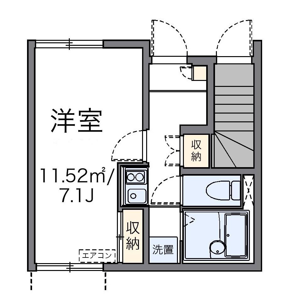 ルミエールＫａｙａ 102号室 間取り