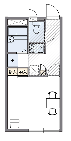 208号室 間取り