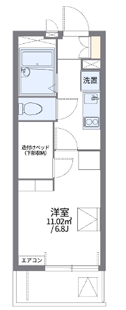 ふじ 107号室 間取り