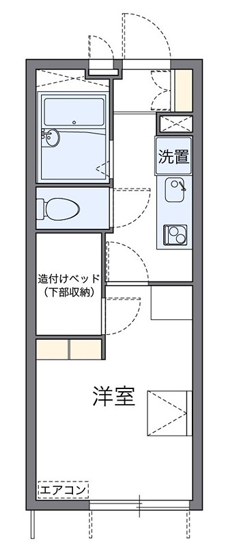 パタータⅡ 201号室 間取り