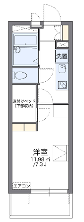 西本郷 107号室 間取り