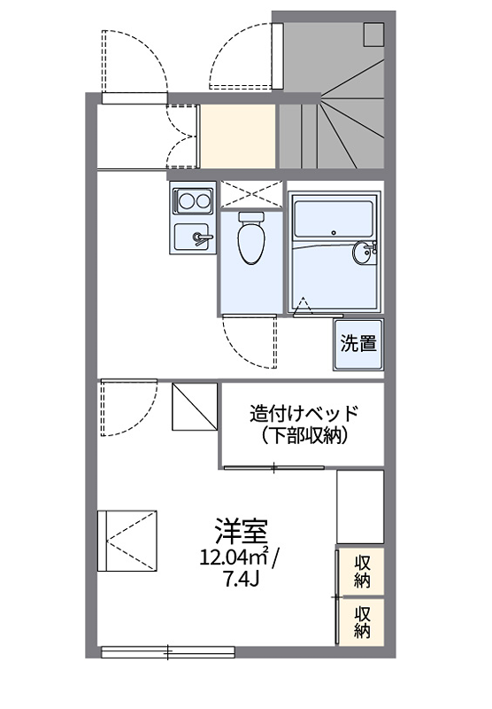 山茶花 105号室 間取り