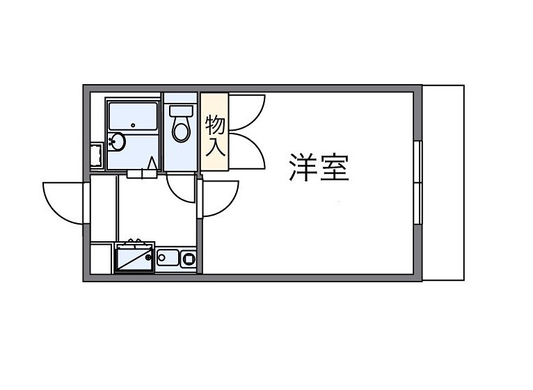 ビューフレア 206号室 間取り