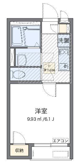 リバー　KⅡ 101号室 間取り