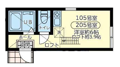 ユナイトミカサ末吉 202号室 間取り