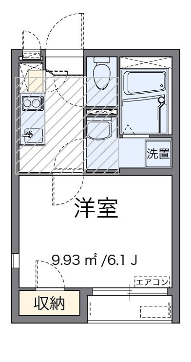 ヴィラ間坂 201号室 間取り