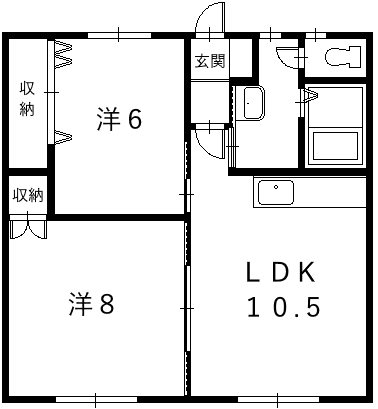 コーポ192　Ⅰ 間取り