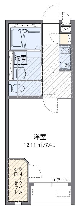 野火止Ⅰ 206号室 間取り