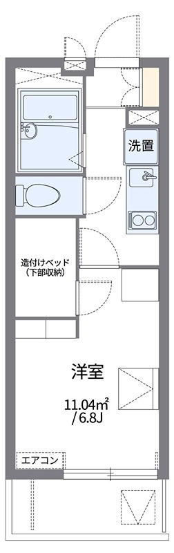 Ｗｉｎｄ　Ｈｉｌｌ 102号室 間取り