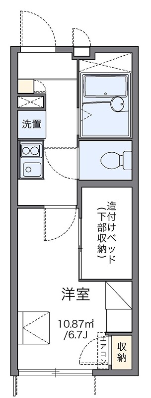 明和第２ 104号室 間取り