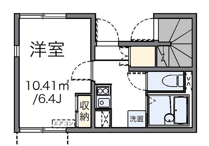 アジュール 101号室 間取り