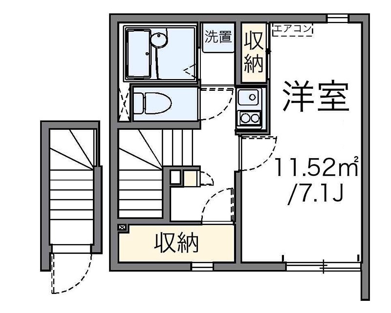 プルートス 201号室 間取り