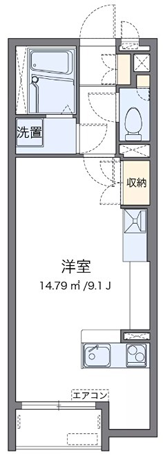 ハピネス 205号室 間取り