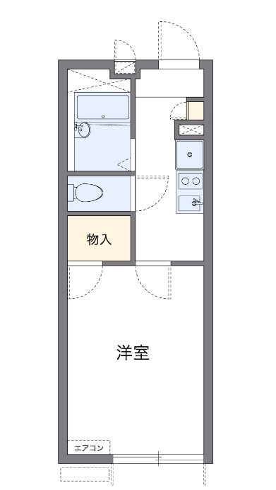 金森 103号室 間取り
