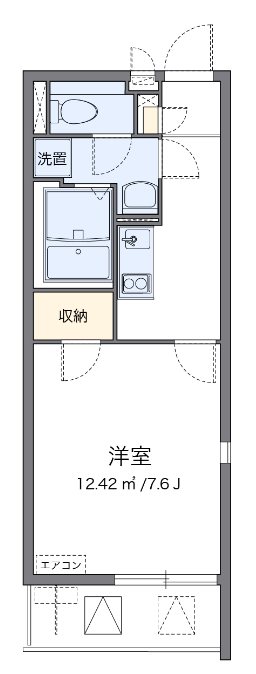 コモドラウム 201号室 間取り