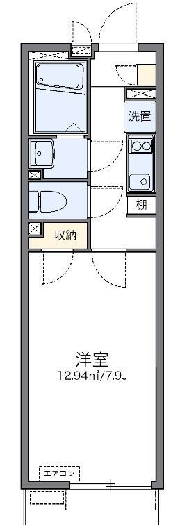 ケービック 202号室 間取り