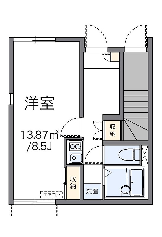 おおなり 104号室 間取り