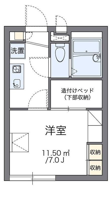 南生田 101号室 間取り