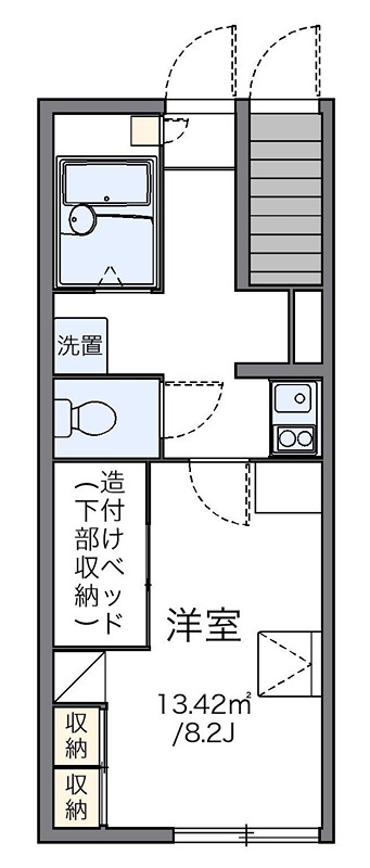 バンブーヒル 112号室 間取り