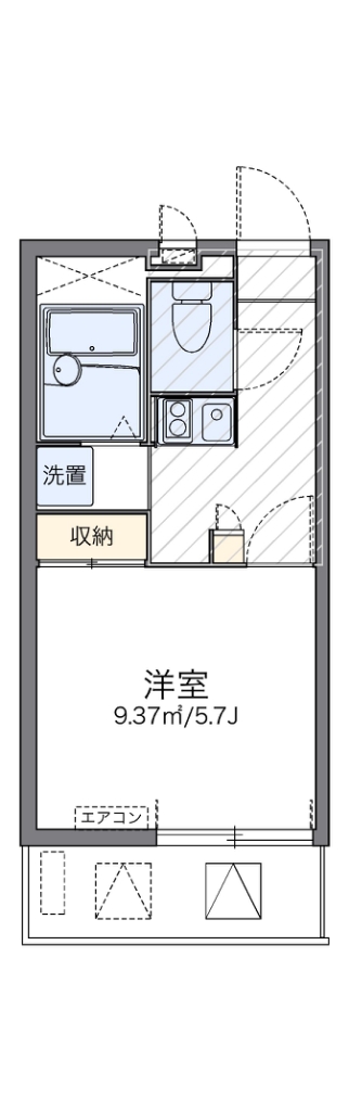 レオパレスすず 201号室 間取り