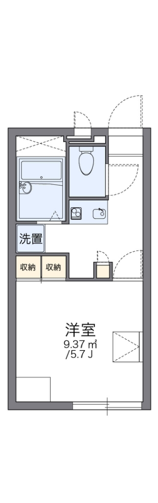 レオパレスＨＳＩ　ＲＩＶＥＲ 203号室 間取り