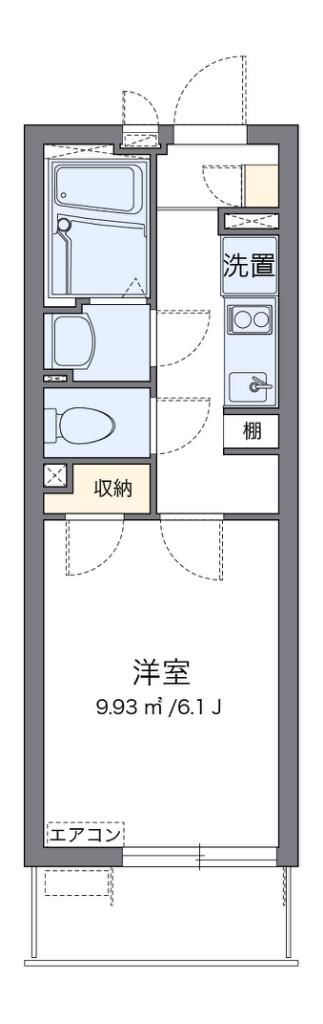 クレイノエスポワール中央 303号室 間取り