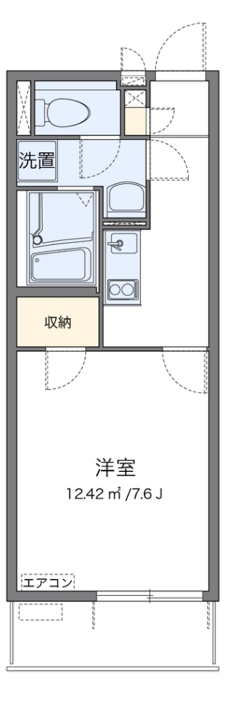 クレイノヒカリ　レジデンス 102号室 間取り