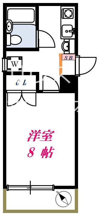 ヴァンテ上目黒 105号室 間取り