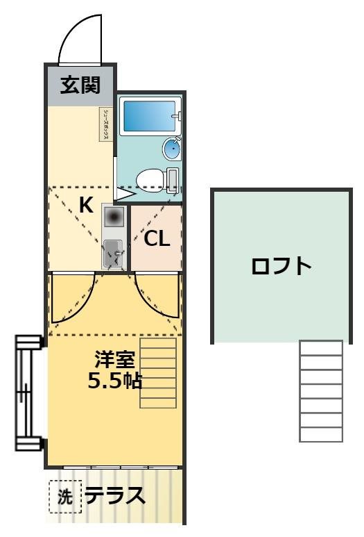 レオパレス旗の台 間取り図