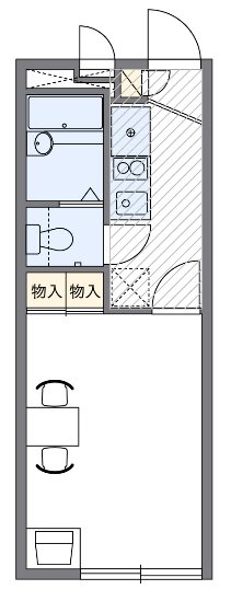 スリーピース 102号室 間取り