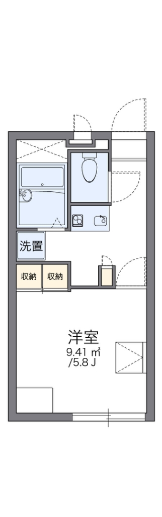 レオパレスルーエ島根 205号室 間取り