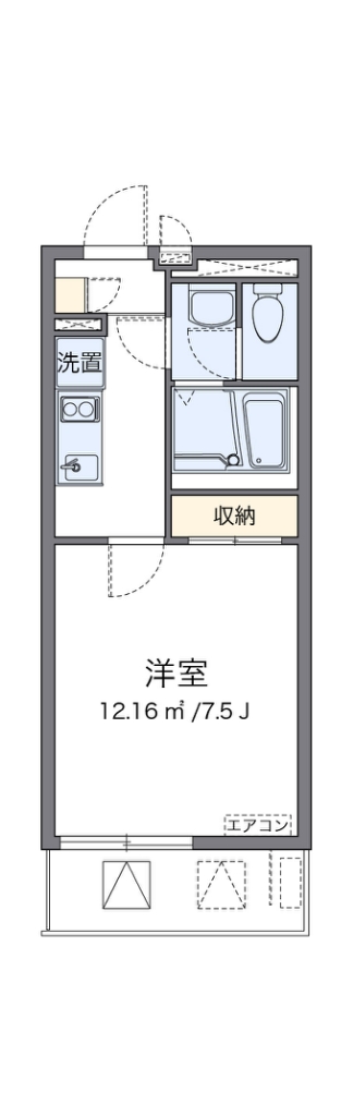 クレイノヴェリテ 208号室 間取り