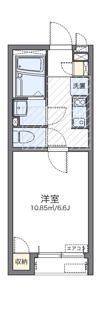 レオネクストルーチェⅡ 102号室 間取り