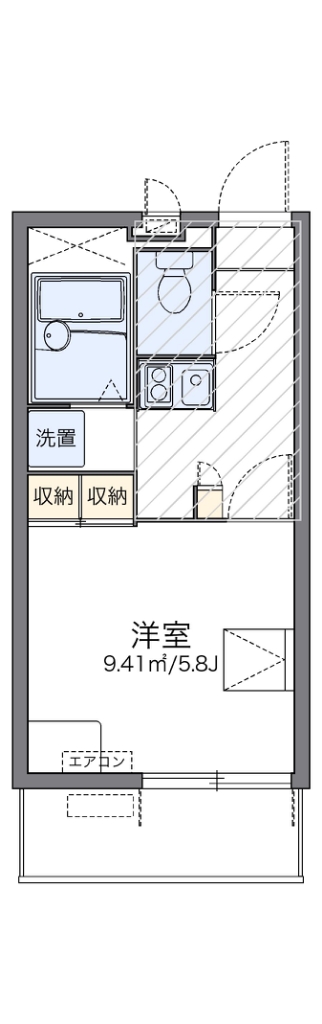 レオパレス小池 307号室 間取り