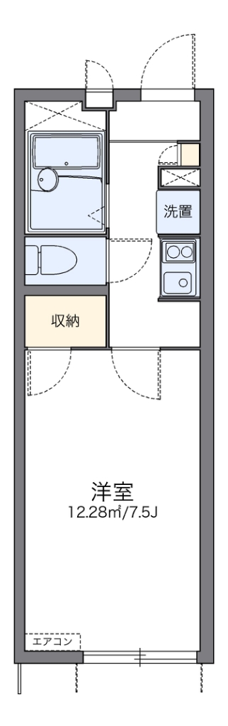 レオパレスモア天王 間取り図