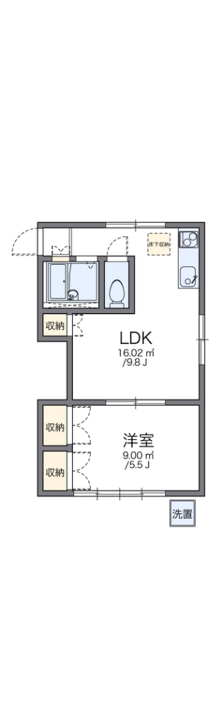 レオパレス大宮第１９ 間取り図