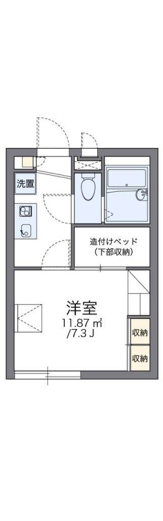 レオパレスラボール　Ⅰ 202号室 間取り