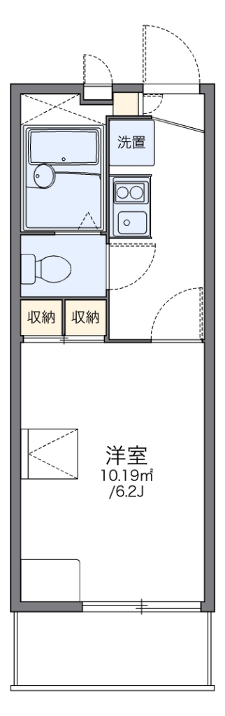 レオパレスセルサスⅡ 303号室 間取り