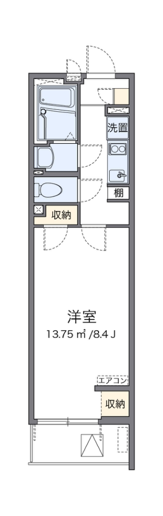 クレイノＲｉｖｅｒ　ｃｉｔｙ 404号室 間取り