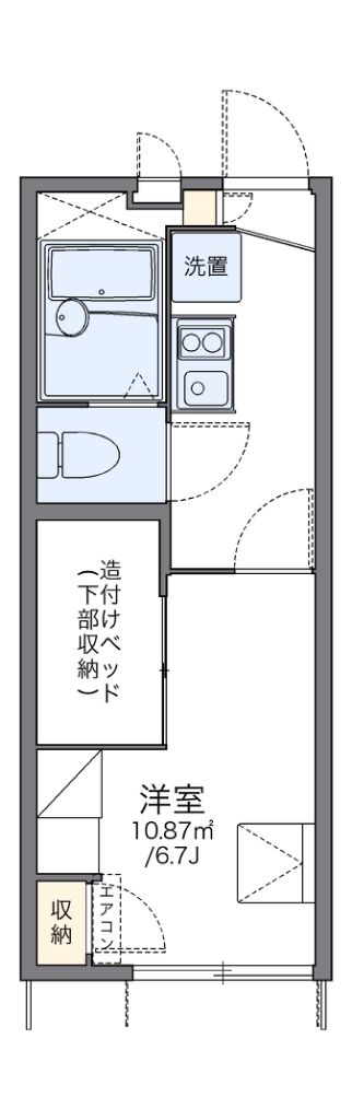 レオパレスシティーストーン 106号室 間取り