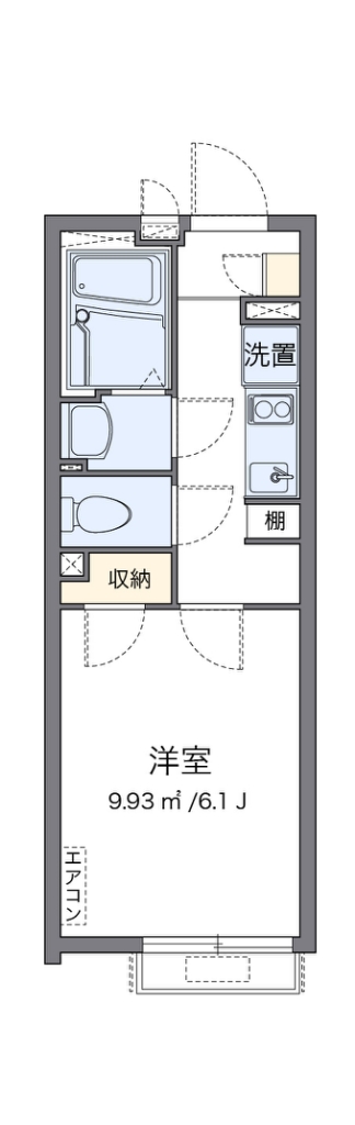 クレイノ白藤 202号室 間取り