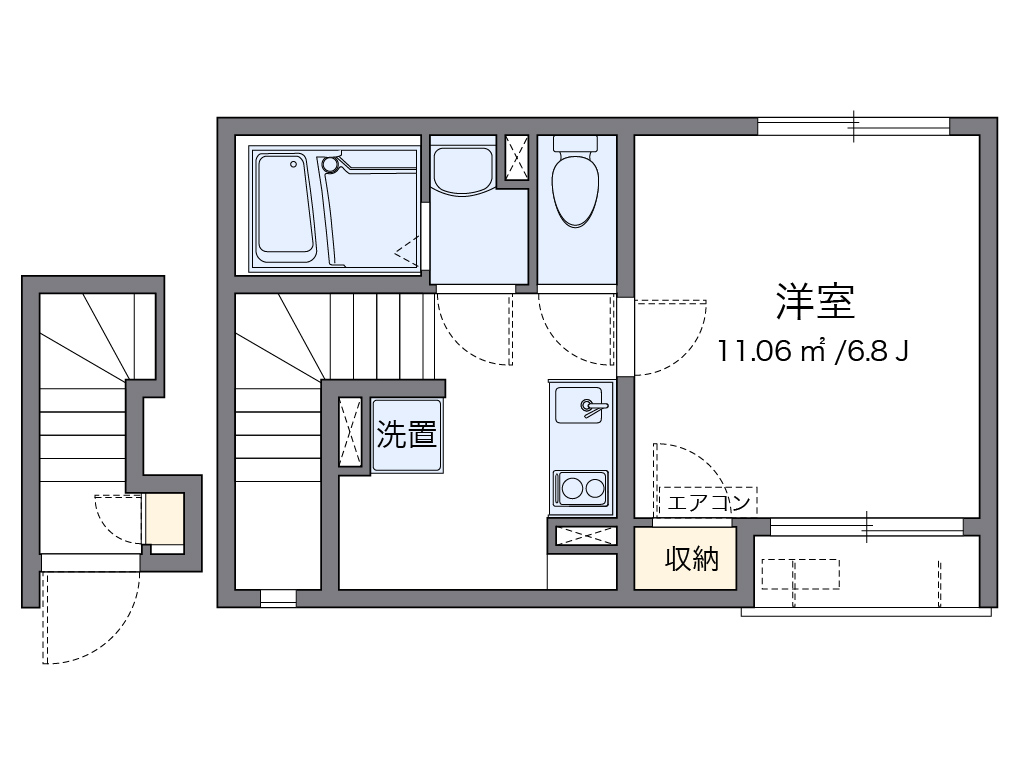 レオネクストＳＡＫＡＹＡ 204号室 間取り