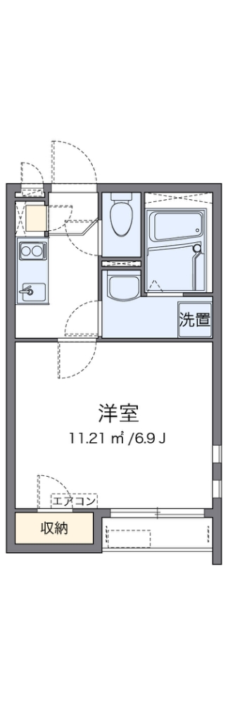 クレイノＮ　ｔｒａｙ 101号室 間取り